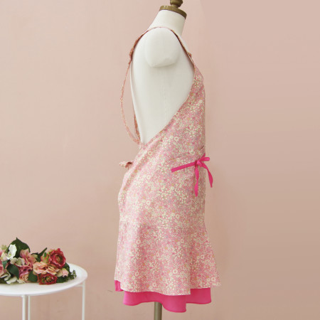 원피스 방수 앞치마 베이비핑크