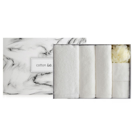 호텔수건 종합 선물세트 (바스1매+세면2매+핸드2매+샤워볼1개)