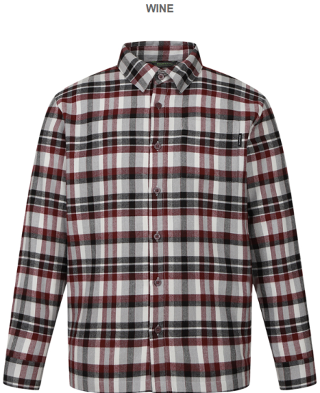 [행복한백화점][마운티아]남성 가을 25FW 체크패턴 기모감 브러쉬셔츠 2컬러 1MQYSFU001