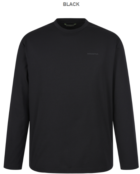 [행복한백화점][마운티아] 남성 가을 24FW 잠재권축사 친환경 라운드 이스트티셔츠 3컬러 1MQTSF4004