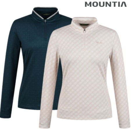 [행복한백화점][마운티아]여성가을 24 등산 일상 그래픽패턴 집업티 스피치티셔츠Z2 1MQTSF4504