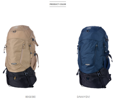 [행복한백화점][마운티아]공용 파이퍼45L 2MQKSX3910 에어메쉬 등판 중장거리용 티어드롭형 배낭