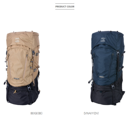 [행복한백화점][마운티아]공용 파이퍼60L 2MQKSX3911 종주 중장기 산행 백패킹 어택형 대용량배낭