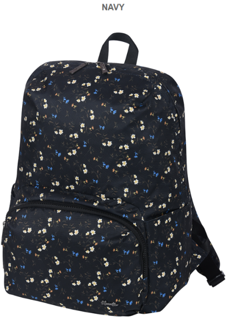 [행복한백화점][마운티아]여성 24 네시아백팩 플라워패턴 프린트 2MQKSX4503 네이비