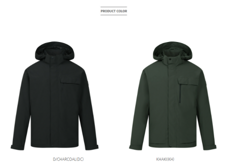 [행복한백화점][마운티아]남성 가을 몬테스자켓1 2컬러 1MQJKFU003 앞 가슴 포켓 디자인이 포인트 방풍자켓