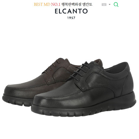 [행복한백화점][엘칸토]MD PICK! NO.1 쿠션 UP! 발볼넓은 광폭! 남성 소가죽 컴포트 캐주얼슈즈
