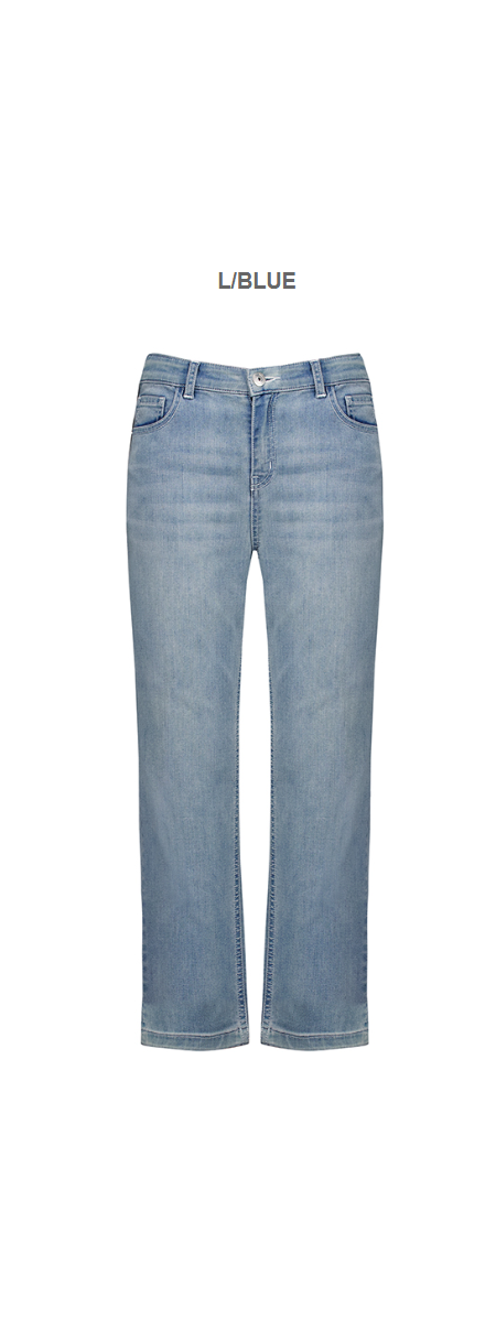 [행복한백화점][마운티아]여성 여름 25SS 테이퍼드핏 허리이밴드 스판청바지 워싱데님팬츠 1MQPNSU506