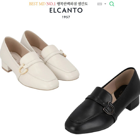 [행복한백화점][엘칸토]MD BEST PICK! 쿠션 UP! 양가죽 장식 데일리 로퍼