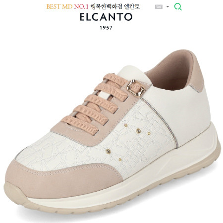 [행복한백화점][엘칸토]MD BEST PICK! 파스텔 자수 보석장식 시티 스니커즈 [ 핑크 ]