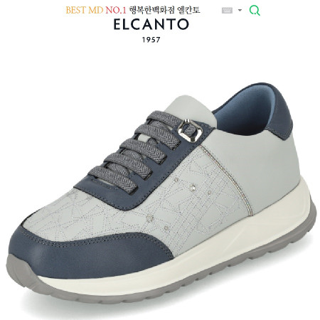 [행복한백화점][엘칸토]MD BEST PICK! 파스텔 자수 보석장식 시티 스니커즈 [ 블루 ]