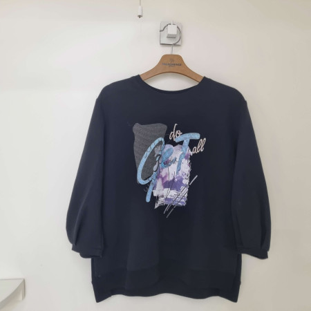 [행복한백화점][팜스프링스] 봄. 여성 나염포인트 8부소매 라운드 티 STSL 241218