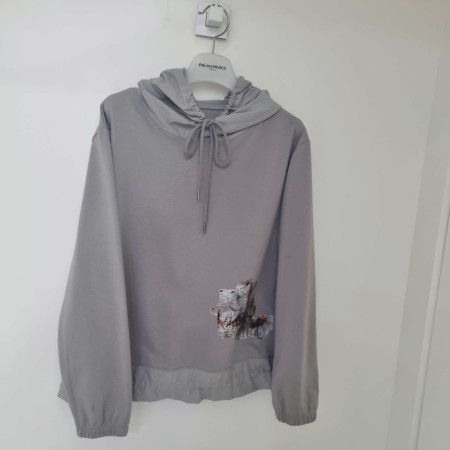 [행복한백화점][팜스프링스] 원포인트 우븐후드 티셔츠. STSL 241217