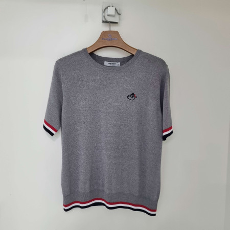 [행복한백화점][팜스프링스]삼색소매단 R넥. 니트티셔츠 SKRL 242402