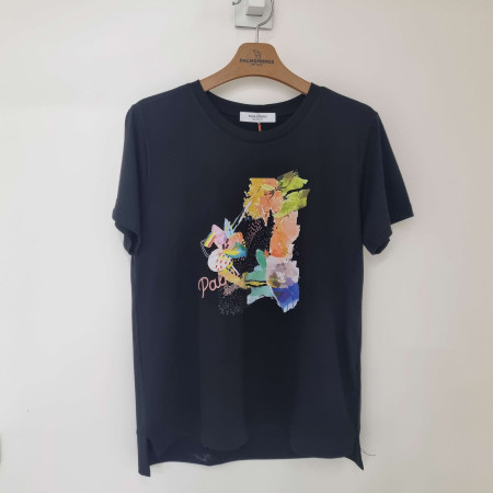 [행복한백화점][팜스프링스]아트웍. 포인트 언발란스 라운드 티셔츠 STRL 242282