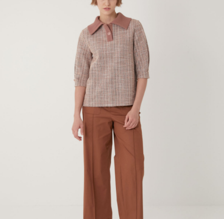 [행복한백화점][올리비아로렌]여성케주얼 블라우스형 티셔츠 VOCAL3F7311