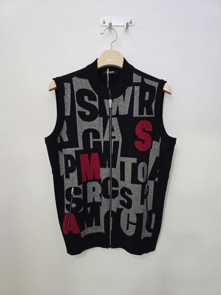 [행복한백화점][마코]가을몸판레터링패턴풀오픈베스트(블랙,네이비)MOM3SV11