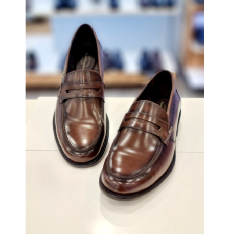 [행복한백화점][허시파피]남성 브라운 비즈니스 컴포트 유광 페니로퍼 3MN523