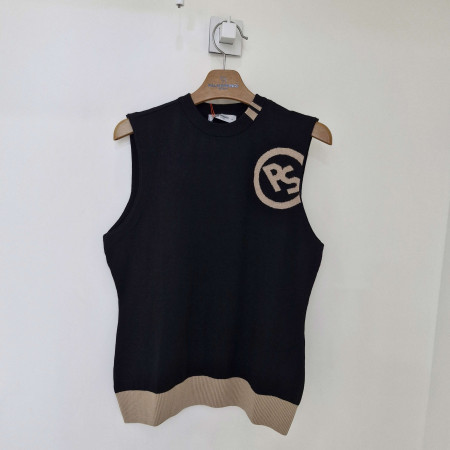 [행복한백화점][팜스프링스]로고 원포인트 슬리브 니트 베스트 SKVL 243401