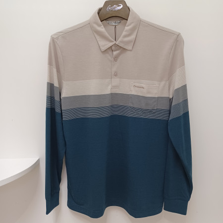 [행복한백화점][크로커다일]남성추동베이지카라티셔츠cdaaats3431(45)