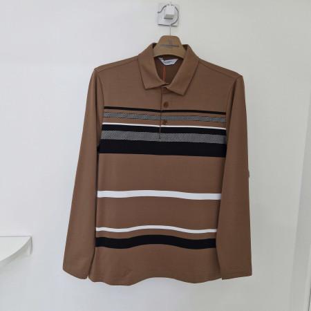 [행복한백화점][팜스프링스]가을 남성앞판 뎅깡 스트라잎 티셔츠 STSM 243109