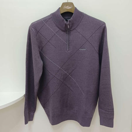 [행복한백화점][크로커다일]남성보라색반집업니트cdaaakr4336(29)