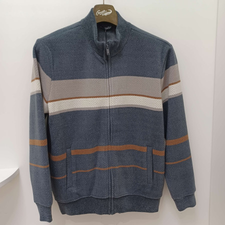 [행복한백화점][크로커다일]남성그레이색융기모가디건cdaaakw4381(95)