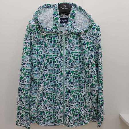 [행복한백화점][올포유]봄 여성 지도 프린트 후드 탈착 점퍼(블루,오랜지)  AWJUN--2361