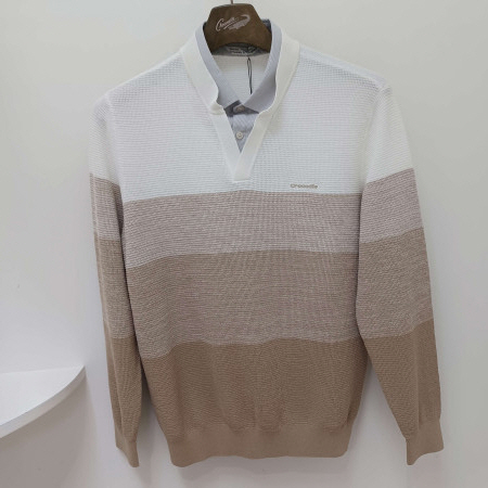 [행복한백화점][크로커다일]남성베이지레이어드니트cdaabkt1352(82)