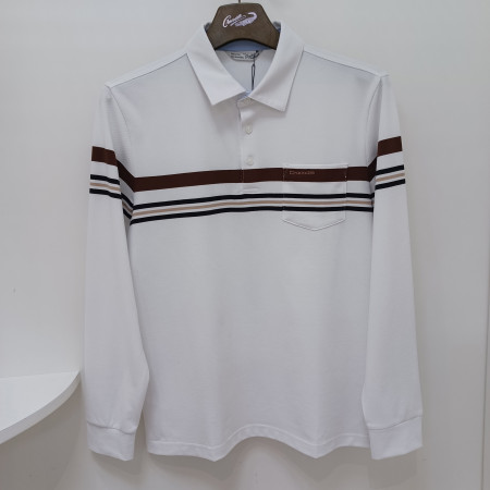 [행복한백화점][크로커다일]남성흰색 카라티셔츠 cdaabts1402(90)