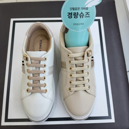 [행복한백화점][에스콰이아]여성 경량 쿠션업 데일리 밴딩끈 스니커스 YADFHZ732