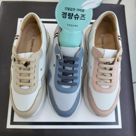 [행복한백화점][에스콰이아]여성 5센치 경량 쿠션 밴딩 데일리 스니커즈 YAESHZ742