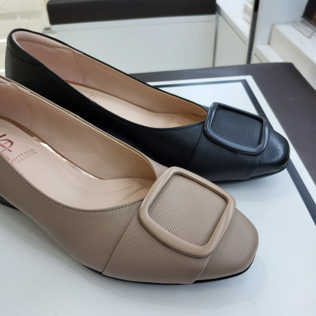 [행복한백화점][에스콰이아]여성 4센치 말랑한 통굽 앞장식 편한구두 PFESHP566