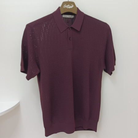 [행복한백화점][크로커다일]남성와인색여름니트cdaabkt2341(79)