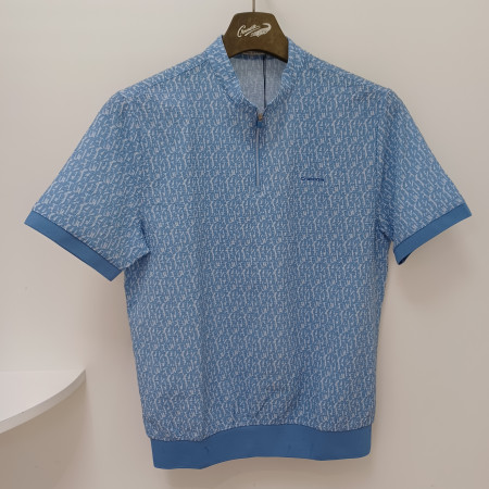 [행복한백화점][크로커다일]남성블루여름지퍼니트cdaabkt2352(33)