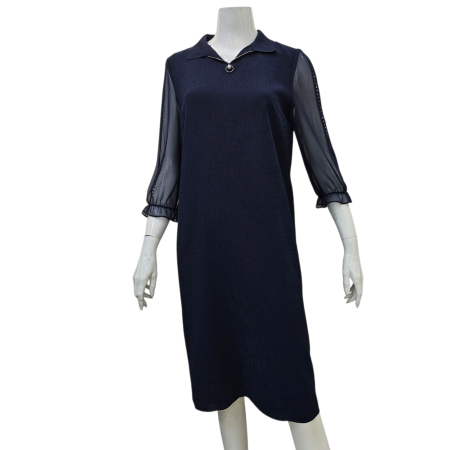 [행복한백화점][마담엘레강스]엘레강스 브이넥 8부소매원피스