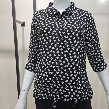 [행복한백화점][마담엘레강스]스탠카라7부소매블라우스형쟈켓