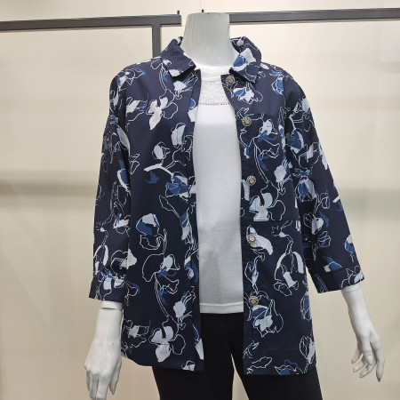 [행복한백화점][마담엘레강스]스탠카라셔츠형간절기쟈켓