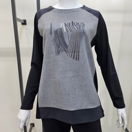 [행복한백화점][마담엘레강스]포켓포인트긴소매티블라우스