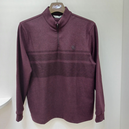 [행복한백화점][크로커다일]남성와인색추동반집업티셔츠cdaabts3453(78)