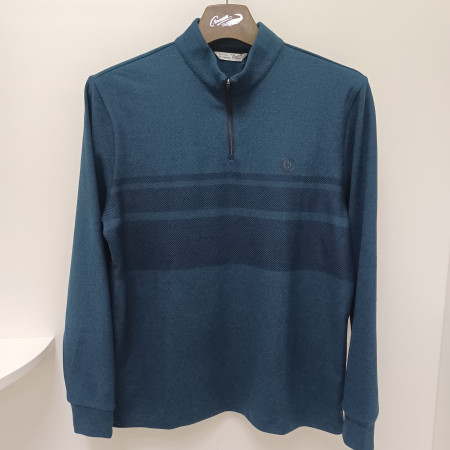 [행복한백화점][크로커다일]남성곤색반집업티셔츠cdaabts3453(34)