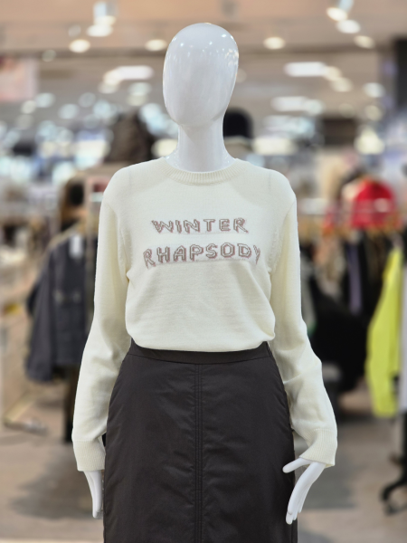 [행복한백화점][꼼빠니아]라운드 레터링 니트 CAEW0WSW830