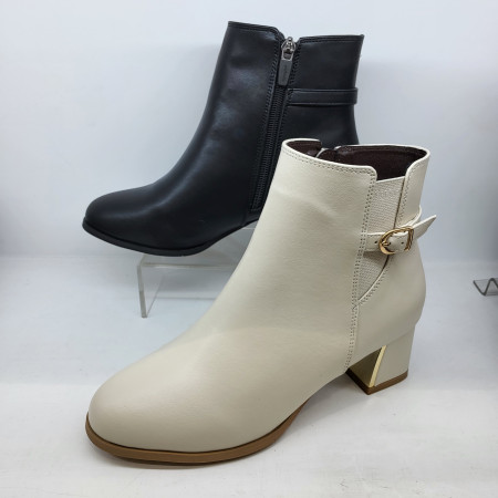 [행복한백화점][에스콰이아]여성 5센치 경량 발편한 기본부츠 블랙 화이트 PFEWBS8