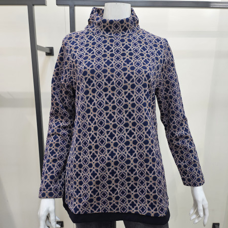 [행복한백화점][마담엘레강스]기모반목 티블라우스