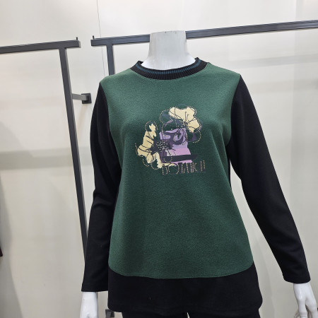 [행복한백화점][마담엘레강스]블라섬라운드 티블라우스