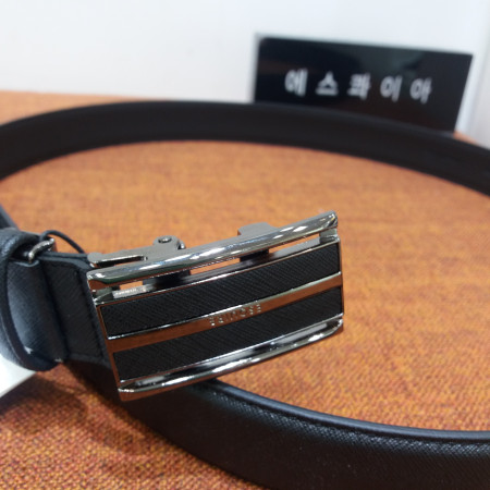 에스콰이아 남성 소가죽 자동 밸트 블랙 선물포장배송가능  ECASBA302