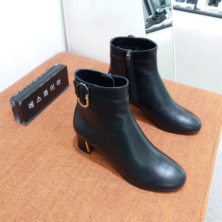 에스콰이아 포트폴리오 옆장식 5CM  소가죽 앵클부츠  S604