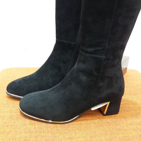 포트폴리오 스웨이드 스판  5센치굽 검정색 640