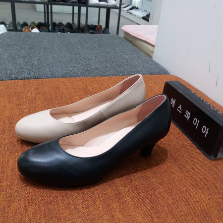 면접구두 여성 양가죽 발편한 부드러운 푹신한 기본 근무화 승무원구두 5센치 검정 베이지 펌프스 523