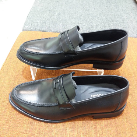 깔끔한 남성 페니 로퍼 슬립온 검정색  PF345