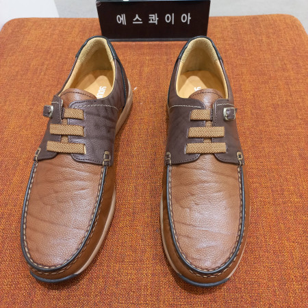 [행복한백화점][에스콰이아]영에이지 소가죽 남성 경량 발편한 밴딩 주름피 캐주얼 YABSHD123